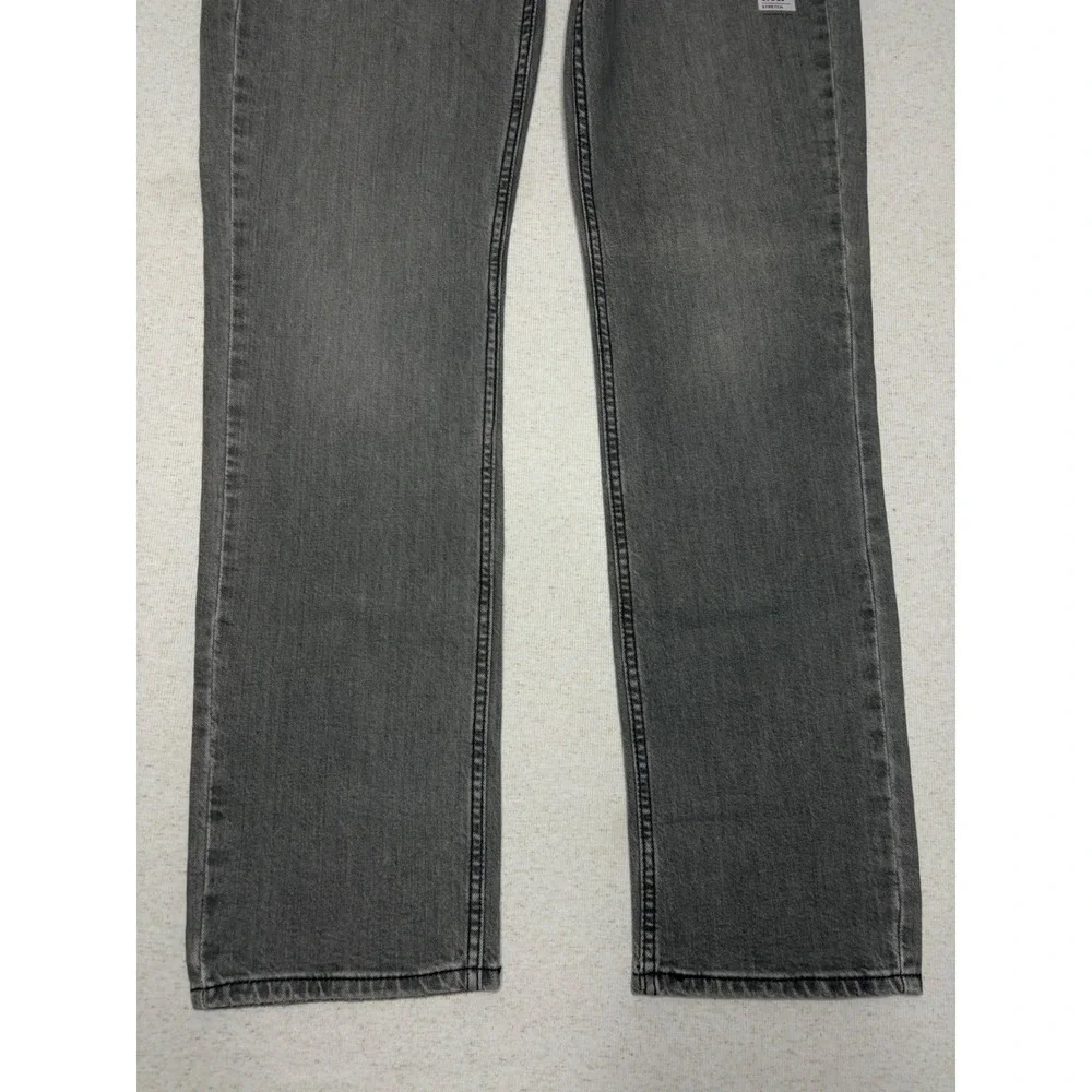 Levis 514 Straight Fit Mens Grey Stretch Jeans 34x34 00514-1660